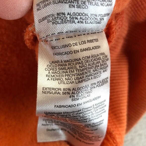 Columbia Womens Sweatshirt Medium Orange Long Sleeve Crew Neck Pullover Casual - Picture 11 of 14